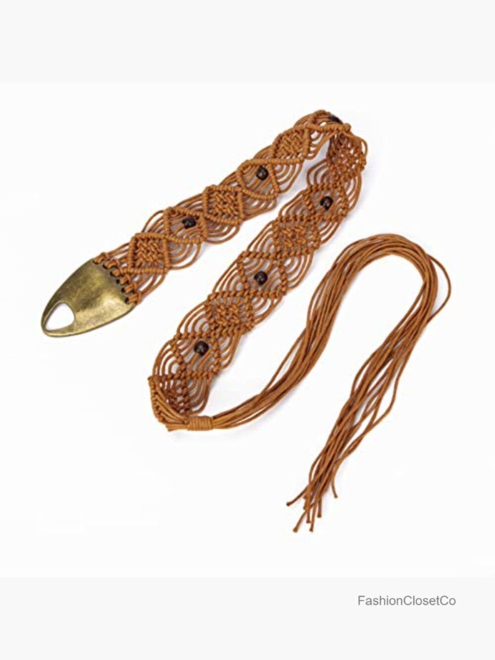 Woven Rope Braid Waist Belt with Alloy Buckle - Picture 6 of 7